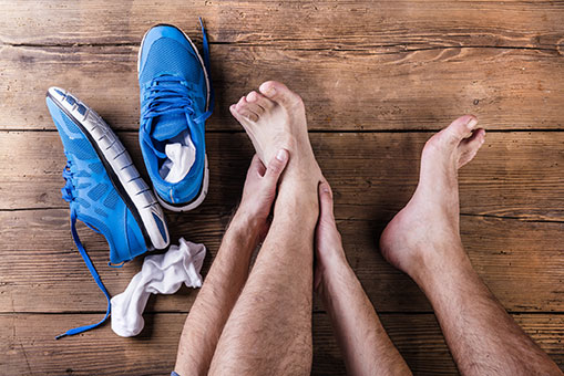 runner with ankle injury runner with ankle injury